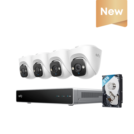 eufy E41 NVR POE 24/7 Security System - 4 x Turret Cameras