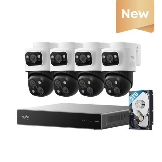 eufy S4 Max NVR POE 24/7 Security System - 4 x PTZ Cameras